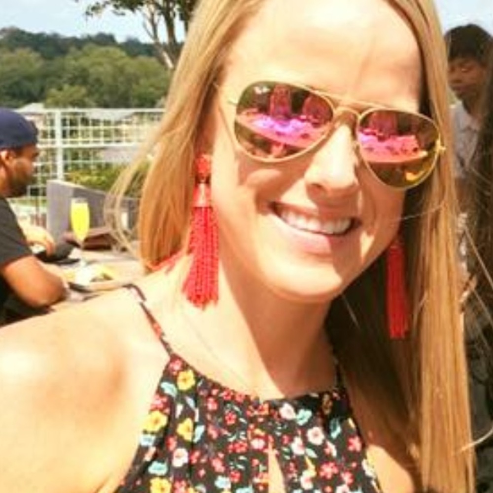 Red tassel earrings